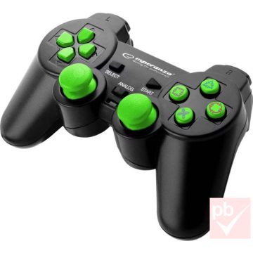   Esperanza Corsair GX500 fekete-zöld gamepad (USB PC, PS2, PS3)