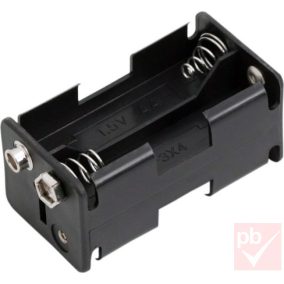   Elem tartó, 4db AA elem számára, 9V-os elem csatlakozóval