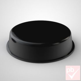   Gumiláb, fekete, kerek, öntapadós (átmérő: 20mm, magasság: 6mm)
