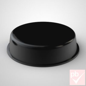   Gumiláb, fekete, kerek, öntapadós (átmérő: 9mm, magasság: 3mm)