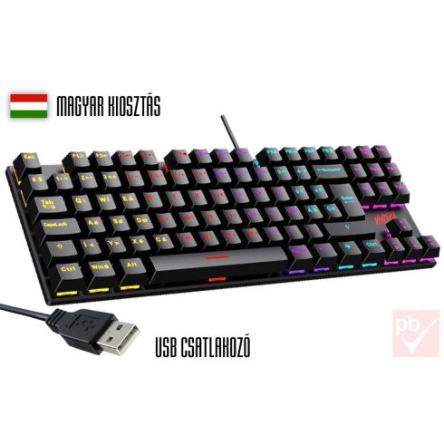 Ventaris K700-B Malevik RGB 75%-os mechanikus gamer billentyűzet (Blue Switch)