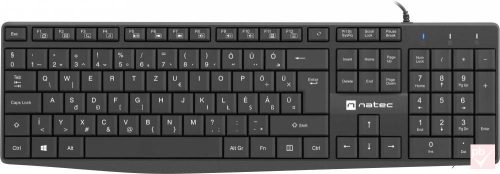 Natec Nautilus USB billentyűzet (fekete, HUN)
