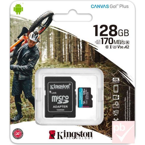 Kingston Canvas Go! Plus 128GB micro SD memóriakártya