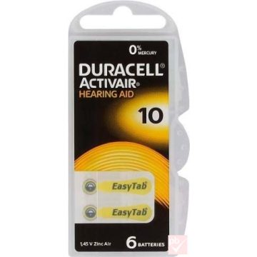   Duracell ActivAir 10 hallókészülék gombelem (6db-os csomag)