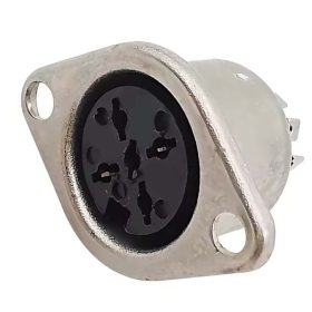 DIN aljzat, beépíthető, 5-pin, domino