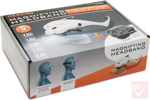 Handy 10792 nagyítós fejpánt LED világítással + lencse szett