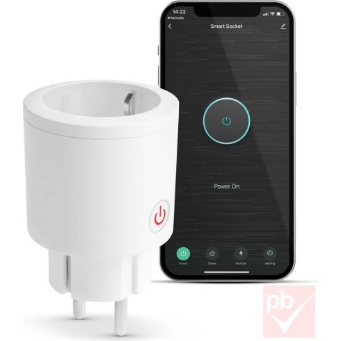 Delight Smart Socket okos WiFi-s konnektor dugalj, fogyasztásmérő és időzítő