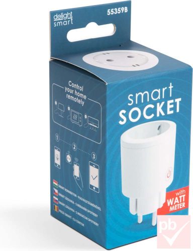 Delight Smart Socket okos WiFi-s konnektor dugalj, fogyasztásmérő és időzítő