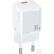 Usams US-CC148 30W hálózati USB töltő 1db Type-C aljzattal (fehér)