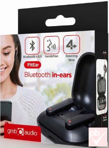 GMB Audio FitEar X100B TWS Bluetooth headset (fekete)