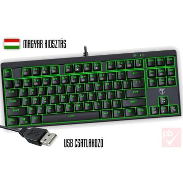   T-Dagger Corvette mechanikus 75% gaming billentyűzet (fekete, HUN, Blue Switch)