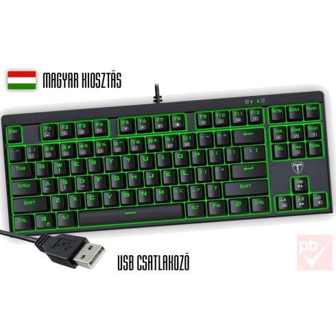 T-Dagger Corvette mechanikus 75% gaming billentyűzet (fekete, HUN, Blue Switch)