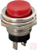 Nyomógomb, kerek, 1 körös, 2 láb, piros, 250V 2A