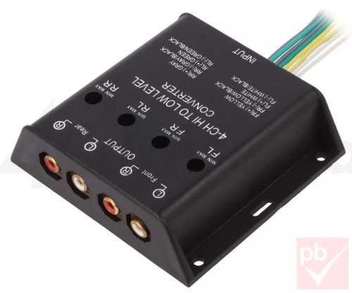Autó hifi jelszint konverter (4 csatornás, 40W)
