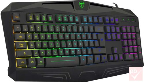 T-Dagger Tanker Rainbow gaming billentyűzet (fekete, HUN)