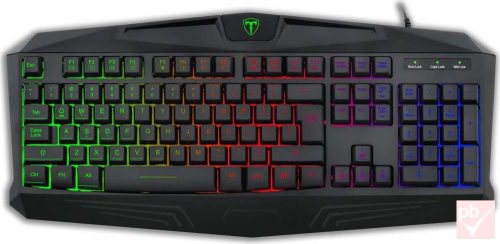 T-Dagger Tanker Rainbow gaming billentyűzet (fekete, HUN)