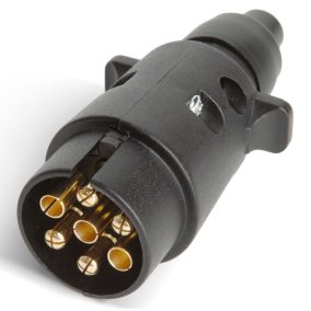 Utánfutó csatlakozó dugó, 7 pólusú