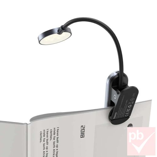 Baseus Comfort Reading Mini Clip Lamp LED lámpa, touch, beépített akkuval
