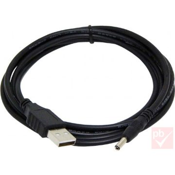   USB DC töltő kábel (USB Type-A dugó / 3.5x1.0mm DC dugó) 1.8m