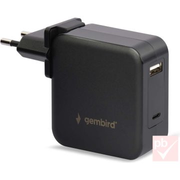   Gembird Universal USB Laptop Charger laptop töltő (USB A-C, 60W, PD, QC3.0)