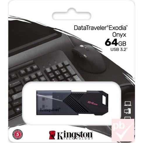 Kingston DataTraveler Exodia Onyx 64GB pendrive (Type-A, USB 3.2)
