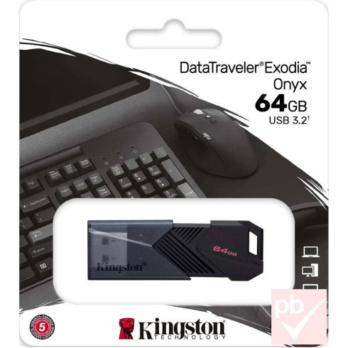 Kingston DataTraveler Exodia Onyx 64GB pendrive (Type-A, USB 3.2)