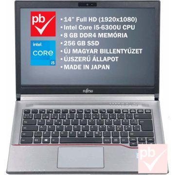  Fujitsu Lifebook E746 14" felújított prémium használt laptop (Core-i5, 8GB, 256GB)