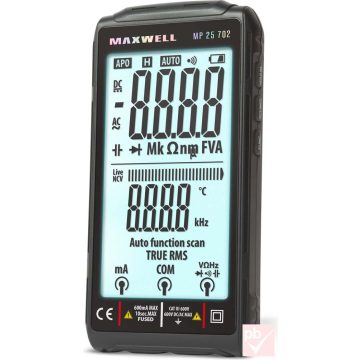  Maxwell 25702 automata "fullscreen" multiméter 4.2" kijelző, beépített akkuval