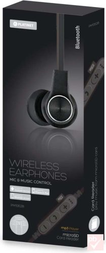 Platinet Bluetooth Wireless Earphones With Mic & Music Control headset (fekete)