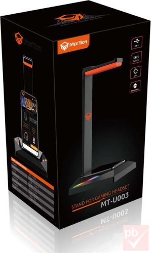 Meetion MT-U003 RGB LED fejhallgató állvány + USB HUB