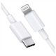 USB 2.0 C-Lightning összekötő kábel, fehér, 20W, 1.0m