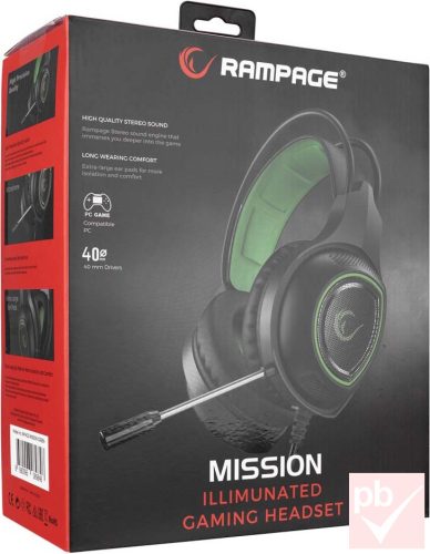 Rampage Mission Illuminated Gaming Headset (XBOX/PC)
