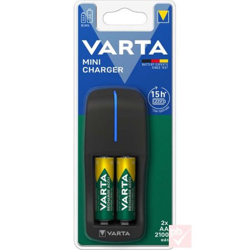 Varta Mini hálózati akkutöltő 2db AA 2100mAh Ni-MH akkuval