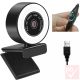 Platinet 2K LED Ring webkamera beépített mikrofonnal