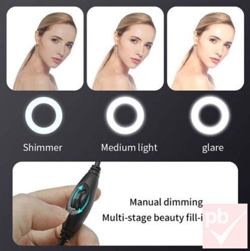 Platinet 2K LED Ring webkamera beépített mikrofonnal