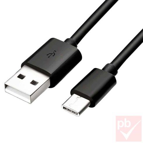 USB 2.0 A-C összekötő kábel, 0.25m, fekete