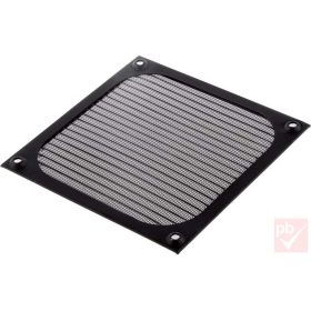Ventilátor rács, 140x140mm, fekete, fém