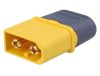 Elektromos csatlakozó, XT60H, apa, 2 pólusú, forrasztható, sárga, 30A