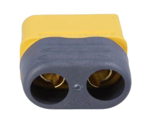 Elektromos csatlakozó, XT60H, apa, 2 pólusú, forrasztható, sárga, 30A