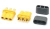 Elektromos csatlakozó, MR30, anya, 3 pólusú, forrasztható, sárga, 15A