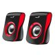 Genius SP-Q180 2.0 USB hangszóró pár (fekete-piros)