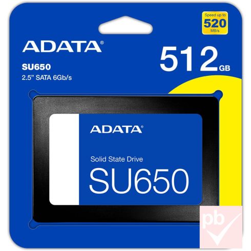 AData SU650 512GB SATA SSD meghajtó