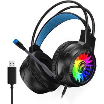 iMice HD490 RGB LED gamer fejhallgató (USB)