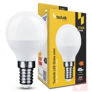 Technik LED fényforrás, E14, 6W, 2700K, 540lm, G45 gömb