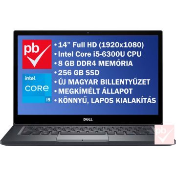   Dell Latitude 7480 14" felújított prémium használt laptop (Core i5, 8GB, 256GB)