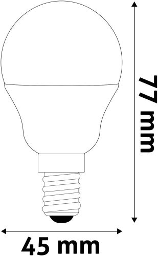 Avide LED fényforrás, E14, 2.5W, 4000K, 250lm, gömb (G45)