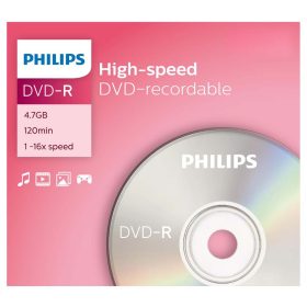   Philips DVD-R 4.7GB egyszer írható lemez vékony műanyag tokban