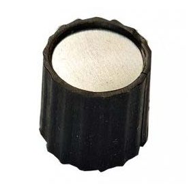   Potenciométer forgató gomb, 6-os tengelyre, csavaros rögzítés, jelölés nélkül, 15mm