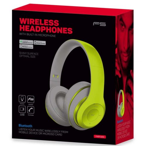 Platinet FreeStyle Wireless Bluetooth fejhallgató (szürke-zöld)