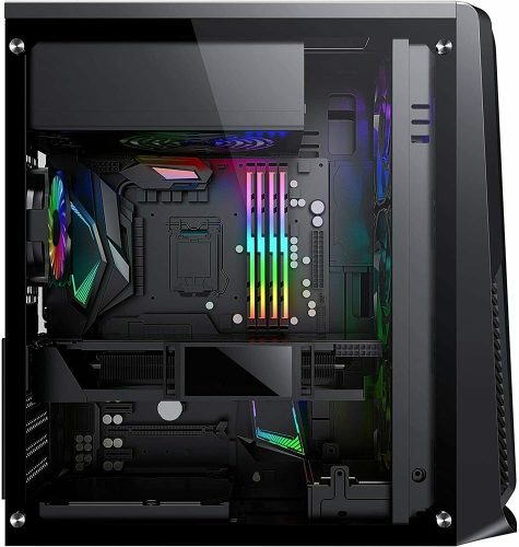 DarkFlash Rainbow 6 oldalablakos ATX ház, tápegység nélkül